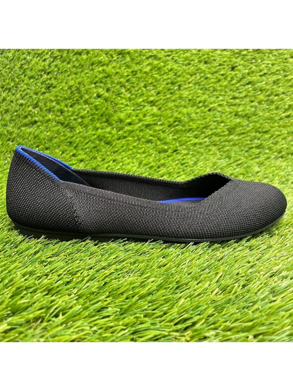 Rothy's The Flat Womens Size 5.5 Black Casual Classic Slip On Ballet Flats Shoes